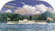 James Bard Niagara, Hudson River steamboat built 1845 oil on canvas
